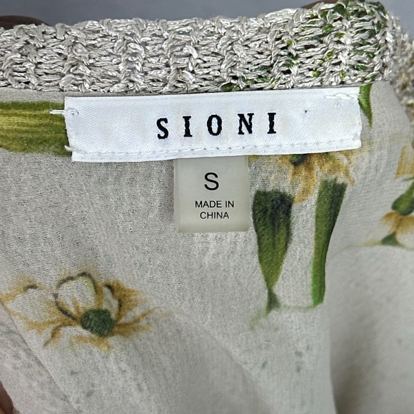 Sioni Sweater Women S Floral Knit Layered Tulip Back Fairy Whimsical Cottagecore - Picture 7 of 8
